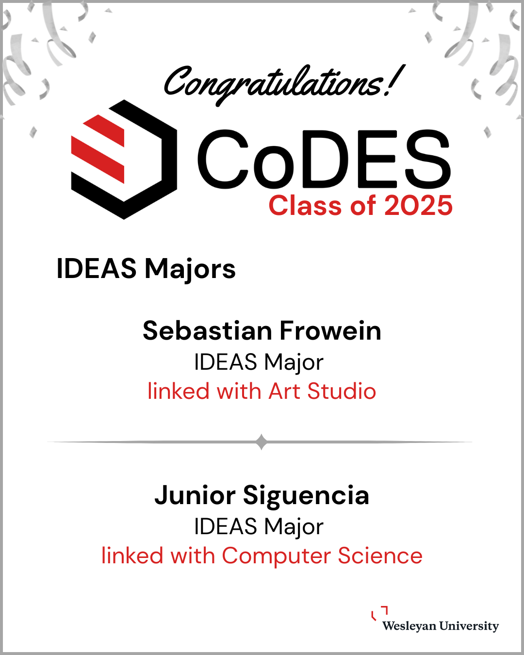 CODES MAJORS 2025
